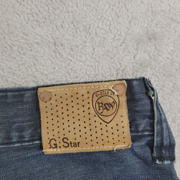 G-Star Mens 36x32 Low Loose Duty Carpenter Relaxed Jeans Blue Distressed - Picture 4 of 12